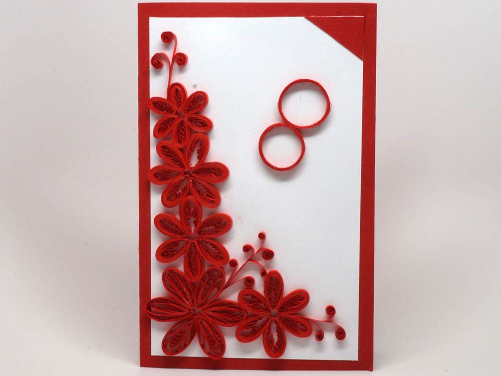 Paper Quilling Card for Wedding Anniversary Homemade Greeting Card 